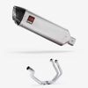 Lextek Matt Stainless Steel VP1 300mm Exhaust System for Yamaha  YZF-R7 (21-24) Pillion Mount