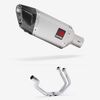 Lextek Matt Stainless Steel SP5 200mm Exhaust System for Yamaha  YZF-R7 (21-24) Pillion Mount