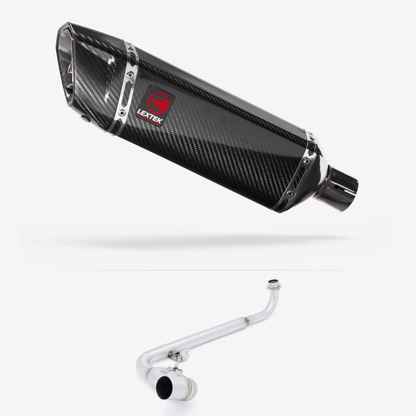Lextek Carbon Fibre SP9C 300mm Exhaust System for Honda  MSX 125  2021-2024