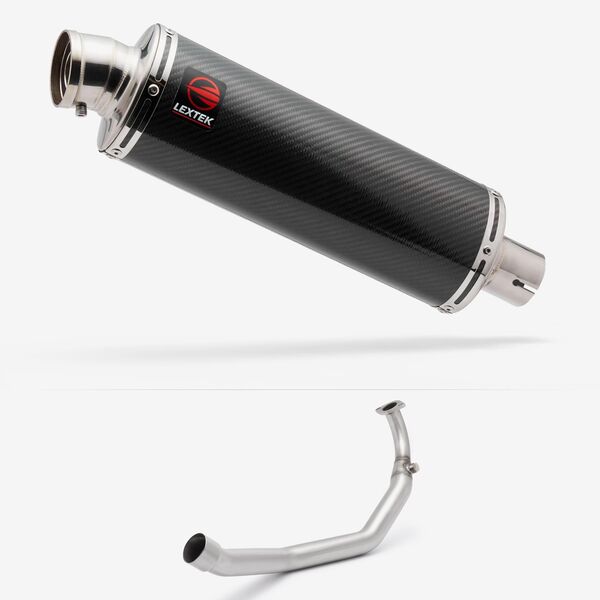 Lextek Carbon Fibre OP8C Full Exhaust System for Yamaha YZF R125