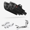 Lextek Carbon Fibre XP8C 210mm Exhaust System for Kawasaki Z1000 SX WITH LUGGAGE 2010-2019