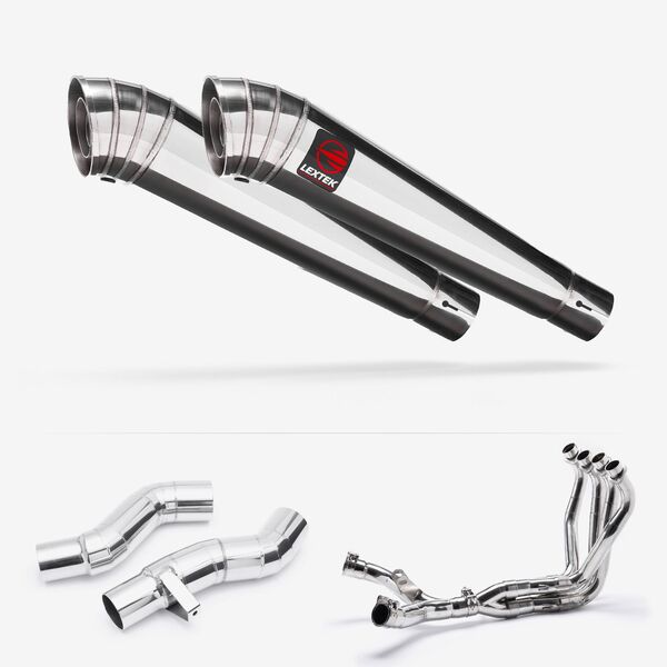 Lextek Polished Stainless Steel MP4 300mm Exhaust System