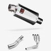 Lextek Polished Stainless Steel OP4 200mm Exhaust System with Single Lambda