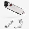 Lextek Brushed Stainless Steel RP2 300mm Exhaust System with Single Lambda