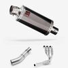 Lextek Smoked Stainless Steel OP16 250mm Exhaust System with Single Lambda