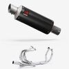 Lextek Carbon Fibre GP8C 240mm Exhaust with Link pipe for Honda VFR800 2014-2021