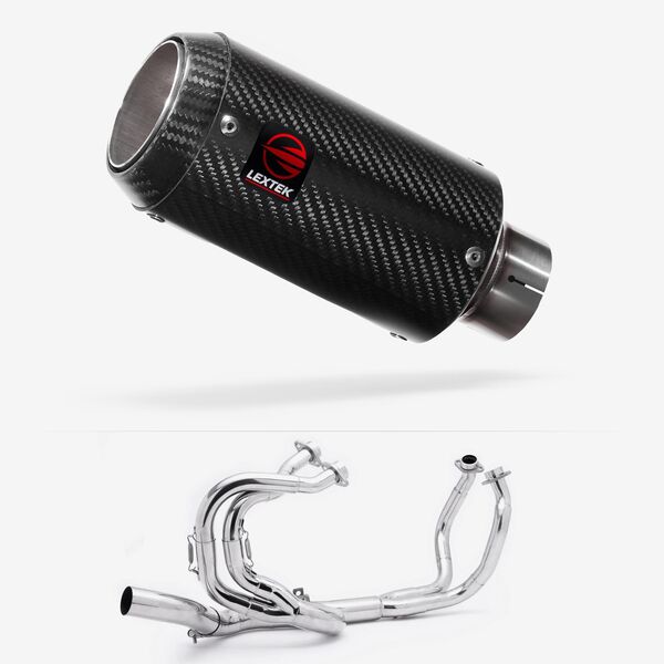Lextek Carbon Fibre CP8C 150mm Exhaust with Link pipe for Honda VFR800 2014-2021