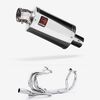 Lextek Polished Stainless Steel OP4 200mm Exhaust with Link pipe for Honda VFR800 2014-2021