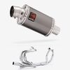 Lextek Smoked Stainless Steel OP15 200mm Exhaust with Link pipe for Honda VFR800 2014-2021