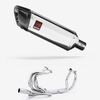Lextek Polished Stainless Steel SP4 300mm Exhaust with Link pipe for Honda VFR800 2014-2021