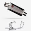 Lextek Smoked Stainless Steel OP16 250mm Exhaust with Link pipe for Honda VFR800 2014-2021