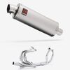 Lextek Matt Stainless Steel OP1 350mm Exhaust with Link pipe for Honda VFR800 2014-2021