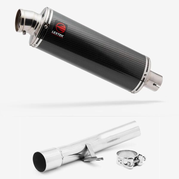 Lextek Stainless Steel OP8C Matt Exhaust 350mm with Link Pipe