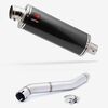 Lextek Stainless Steel OP8C Matt Exhaust 350mm with Link Pipe for Honda CBR600 F (87-90)