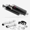 Lextek Stainless Steel OP8C Matt Exhaust 350mm with Link Pipe for Yamaha YZF R1 (09-14)