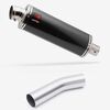 Lextek Stainless Steel OP8C Matt Exhaust 350mm with Link Pipe for Kawasaki ZX-10R Ninja (08-10)