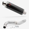 Lextek Stainless Steel OP8C Matt Exhaust 350mm with Link Pipe for Triumph Tiger 1050 (07-12)