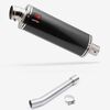 Lextek Stainless Steel OP8C Matt Exhaust 350mm with Link Pipe for Yamaha FZS 1000 (00-05)