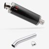 Lextek Stainless Steel OP8C Matt Exhaust 350mm with Link Pipe