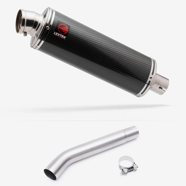 Lextek Stainless Steel OP8C Matt Exhaust 350mm with Link Pipe