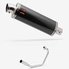 Lextek Stainless Steel OP8C Matt Exhaust System 350mm for Lexmoto Venom / Viper 125