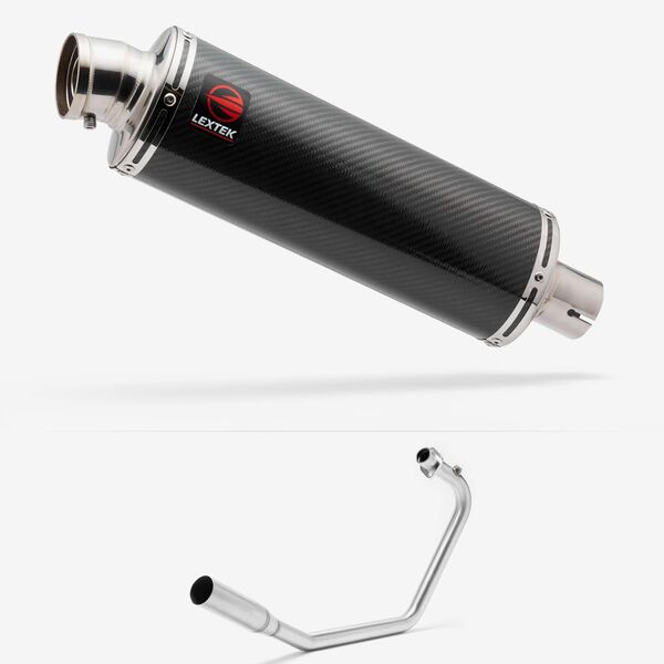 Lextek Stainless Steel OP8C Matt Exhaust System 350mm for Lexmoto Venom / Viper 125
