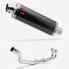 Lextek Stainless Steel OP8C Matt Exhaust System 350mm for Yamaha T-Max 500 (01-11)