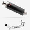 Lextek Stainless Steel OP8C Matt Exhaust System 350mm for Yamaha T-Max 500/530 (12-17)