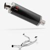 Lextek Stainless Steel OP8C Matt Exhaust System 350mm for BMW R 1200 GS (12-18) R 1200 R RS (14-18)