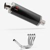 Lextek Stainless Steel OP8C Matt Exhaust System 350mm for Suzuki GSXR 1000 (01-06)