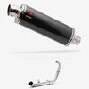 Lextek Stainless Steel OP8C Matt Exhaust System 350mm for Yamaha YZF-R125 / MT-125 (14-18)