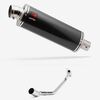 Lextek Stainless Steel OP8C Matt Exhaust System 350mm for Peugeot Speedfight 3 125 (09-16)