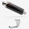 Lextek Stainless Steel OP8C Matt Exhaust System 350mm for Honda CBR650F/CB650F (14-18)