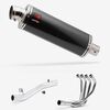 Lextek Stainless Steel OP8C Matt Exhaust System 350mm for Suzuki GSF 600/650/1200 Bandit (95-06)