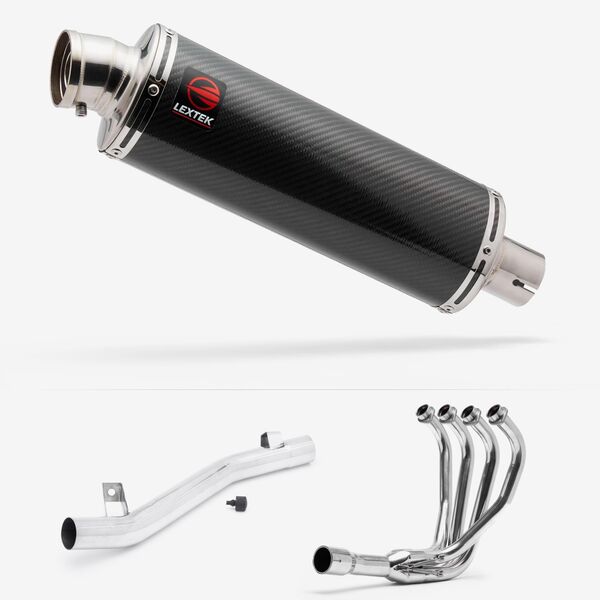 Lextek Stainless Steel OP8C Matt Exhaust System 350mm for Suzuki GSF 600/650/1200 Bandit (95-06)