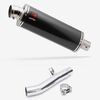 Lextek Stainless Steel OP8C Matt Exhaust 350mm with Link Pipe for Honda CBF 600 (04-07)