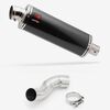 Lextek Stainless Steel OP8C Matt Exhaust 350mm with Link Pipe for Kawasaki Z900 (17-19)