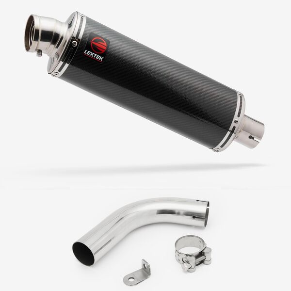 Lextek Stainless Steel OP8C Matt Exhaust 350mm with Link Pipe for Honda CB1000R (08-17)