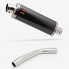 Lextek Stainless Steel OP8C Matt Exhaust 350mm with Link Pipe for Triumph Tiger 800 (10-19)