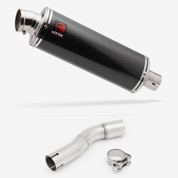 Lextek Stainless Steel OP8C Matt Exhaust 350mm with Link Pipe for Honda CMX500 Rebel (17-19)
