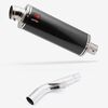 Lextek Stainless Steel OP8C Matt Exhaust 350mm with Link Pipe for Kawasaki Versys 1000 (15-18)