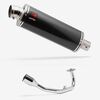 Lextek Stainless Steel OP8C Matt S/Steel Exhaust System 350mm for Lexmoto Diablo 125 / SRT125