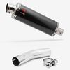 Lextek Stainless Steel OP8C Matt Exhaust 350mm with Link Pipe for Lexmoto LXR 125 & 380
