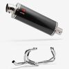 Lextek Stainless Steel OP8C Matt Exhaust System 350mm for Honda VFR 800 (98-01)