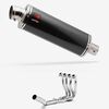 Lextek Stainless Steel OP8C Matt Exhaust System 350mm for Suzuki GSXR 600/750 (06-10)