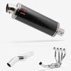 Lextek Stainless Steel OP8C Matt Exhaust System 350mm for Kawasaki Versys 1000 (12-18)