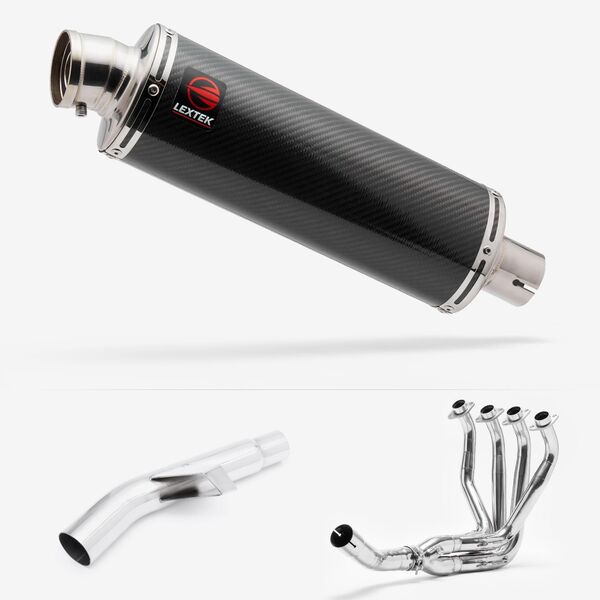 Lextek Stainless Steel OP8C Matt Exhaust System 350mm for Kawasaki Versys 1000 (12-18)