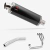 Lextek Stainless Steel OP8C Matt Exhaust System 350mm for Triumph Tiger 800 (10-21)
