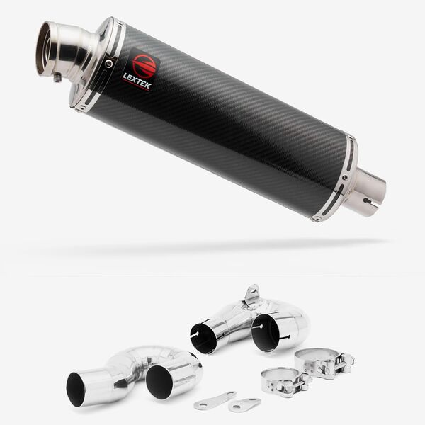 Lextek Stainless Steel OP8C Matt Exhaust 350mm with Link Pipe for Honda CBR1000RR Fireblade (14-16)