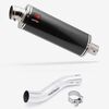 Lextek Stainless Steel OP8C Matt Exhaust 350mm with Link Pipe for Suzuki GSX 250 R (17-18)